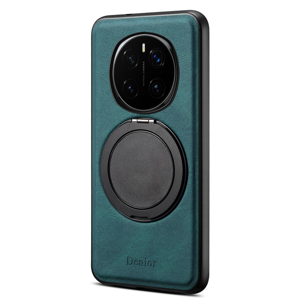 DENIOR A14 For Honor Magic7 Pro 5G Magnetic Case Rotary Kickstand Leather PC TPU Phone Cover