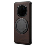 DENIOR A14 For Honor Magic7 Pro 5G Magnetic Case Rotary Kickstand Leather PC TPU Phone Cover