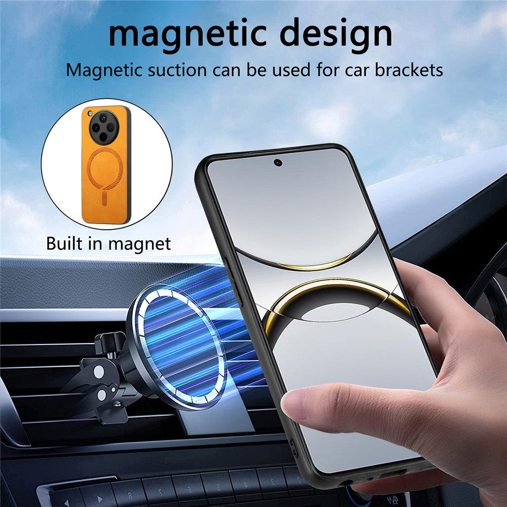 For Oppo Find X8 5G Leather Back Magnetic Case Skin-touch Phone Cover