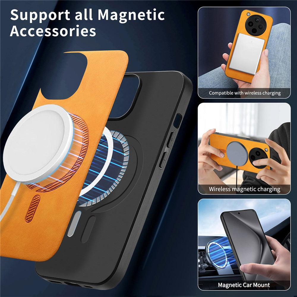 For Oppo Find X8 5G Leather Back Magnetic Case Skin-touch Phone Cover