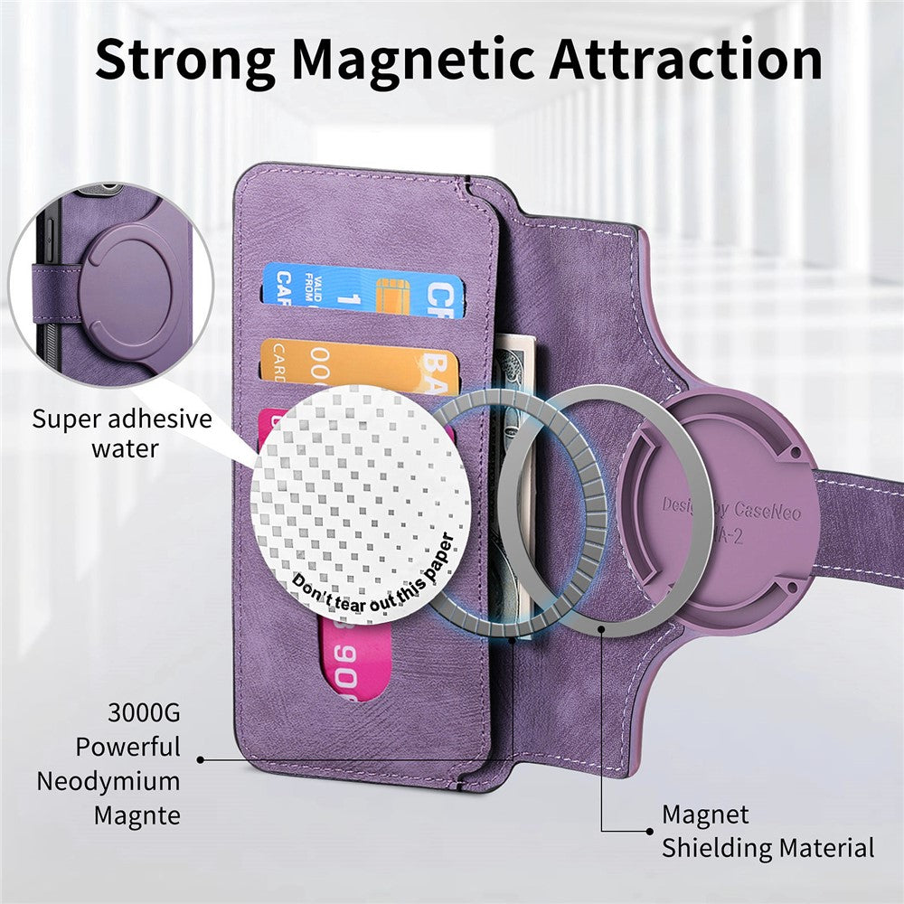 CASENEO For iPhone 14 Plus Magnetic Case  Detachable Leather Phone Wallet Cover