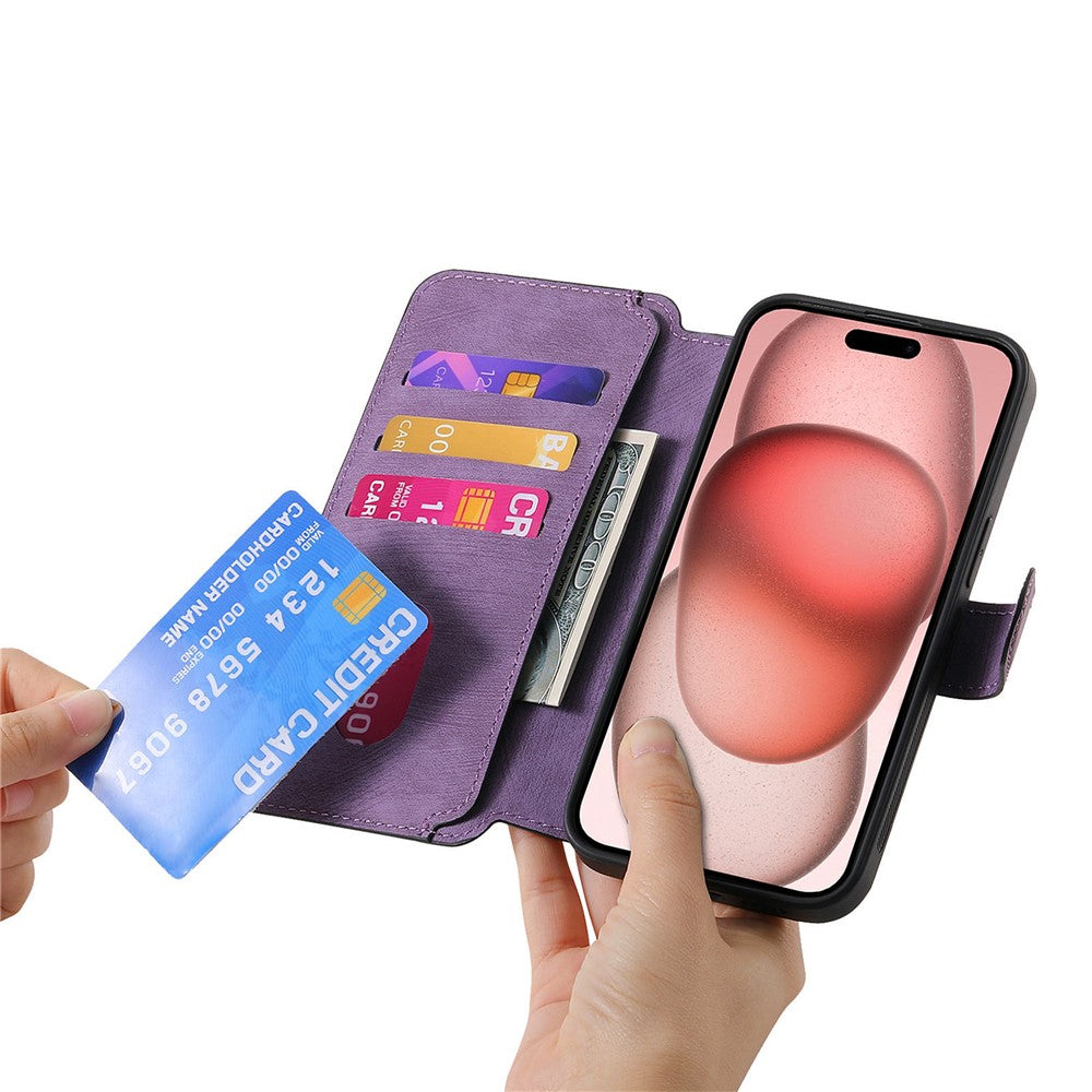 CASENEO For iPhone 14 Plus Magnetic Case  Detachable Leather Phone Wallet Cover
