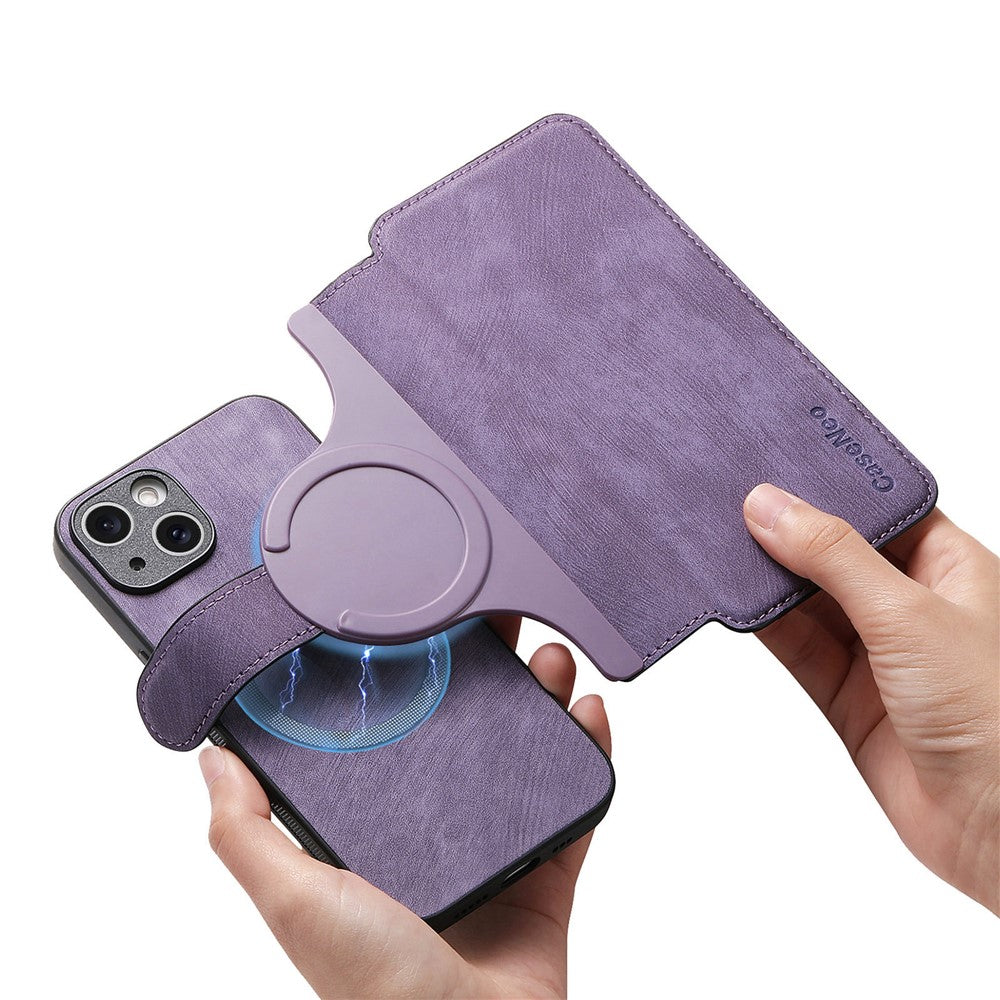 CASENEO For iPhone 14 Plus Magnetic Case  Detachable Leather Phone Wallet Cover