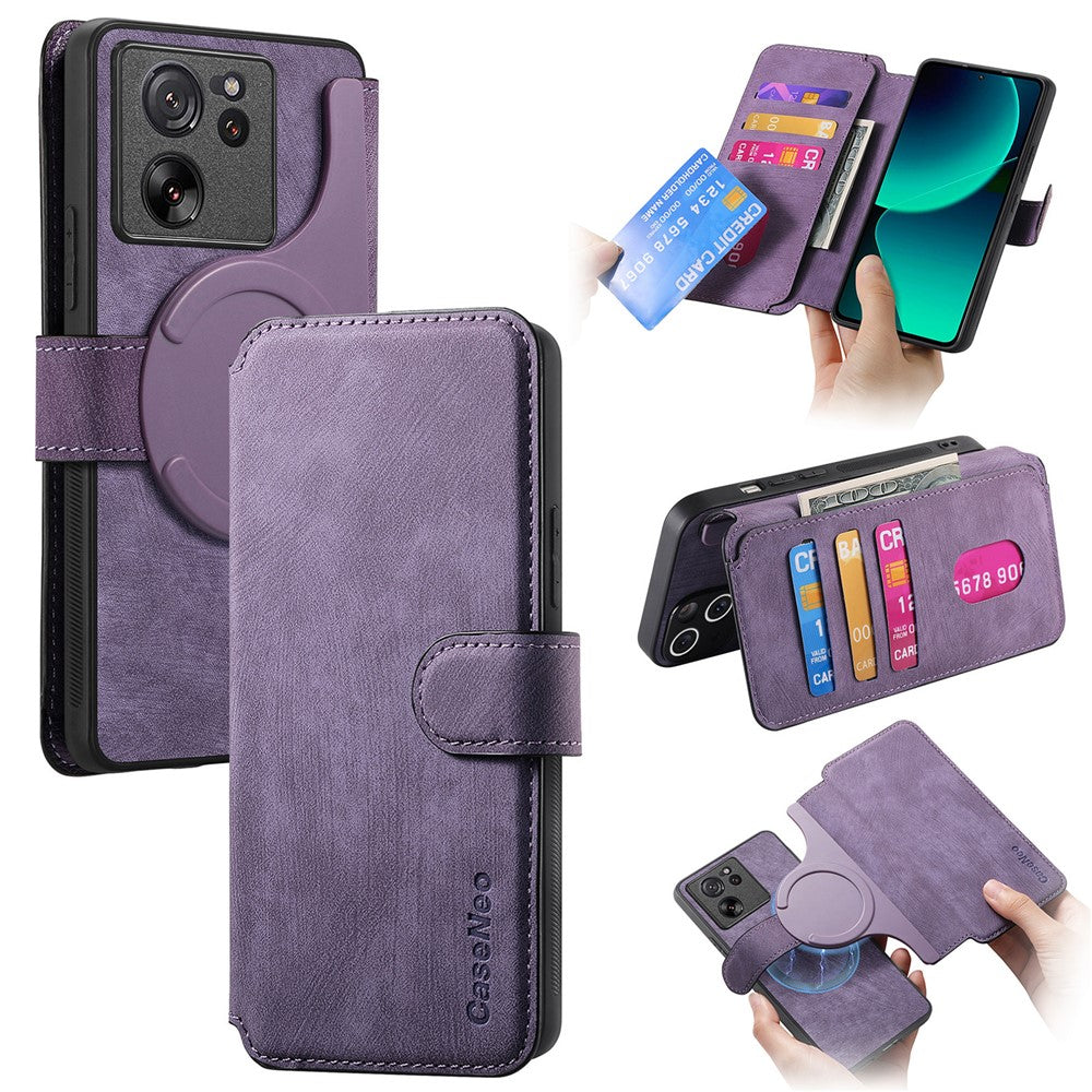 CASENEO For Xiaomi 13T Magnetic Case  Detachable Leather Phone Wallet Cover