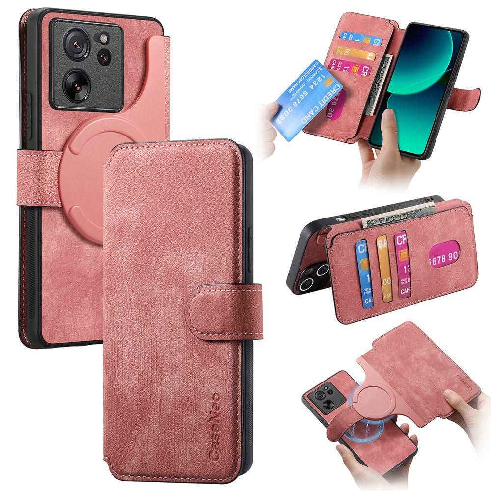 CASENEO For Xiaomi 13T Magnetic Case  Detachable Leather Phone Wallet Cover