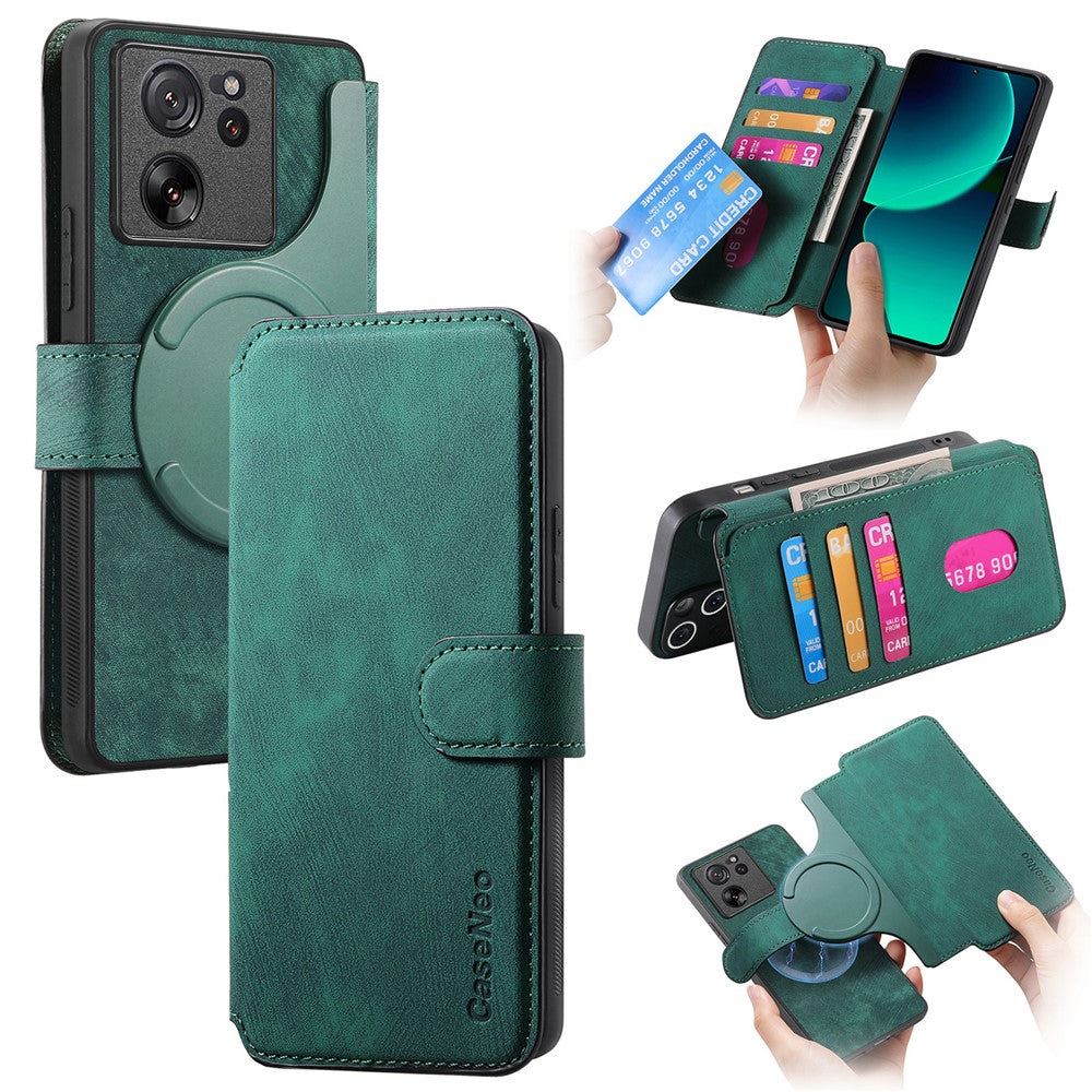CASENEO For Xiaomi 13T Magnetic Case  Detachable Leather Phone Wallet Cover