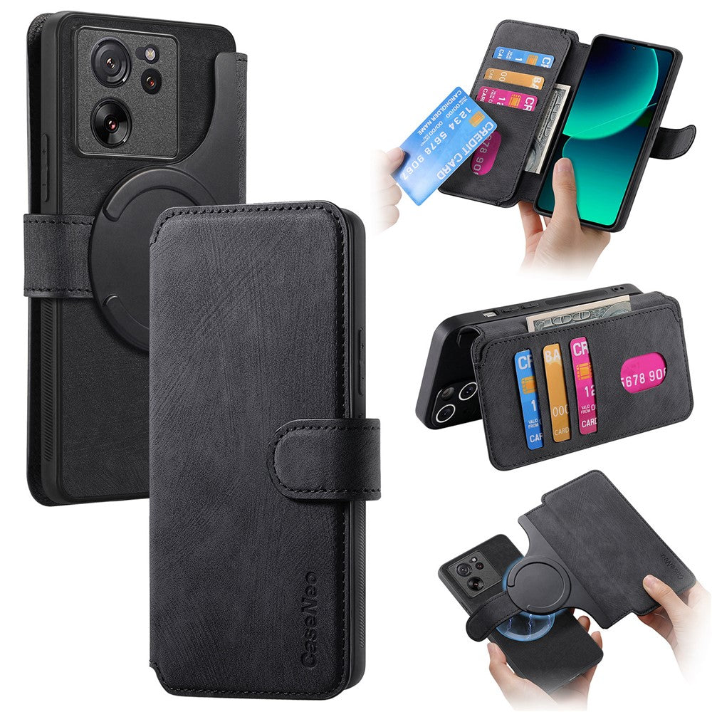 CASENEO For Xiaomi 13T Magnetic Case  Detachable Leather Phone Wallet Cover