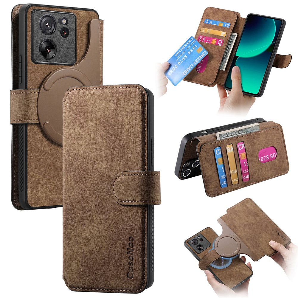 CASENEO For Xiaomi 13T Magnetic Case  Detachable Leather Phone Wallet Cover