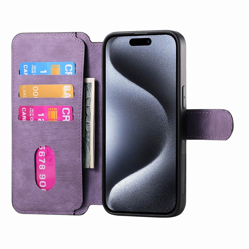 CASENEO For iPhone 15 Pro Max Magnetic Case  Detachable Leather Phone Wallet Cover