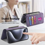 CASENEO For iPhone 15 Pro Max Magnetic Case  Detachable Leather Phone Wallet Cover