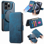 CASENEO For iPhone 15 Pro Max Magnetic Case  Detachable Leather Phone Wallet Cover