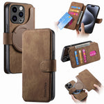 CASENEO For iPhone 15 Pro Max Magnetic Case  Detachable Leather Phone Wallet Cover