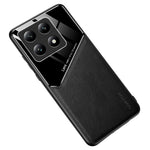 For Xiaomi 14T Case Leather Coated PC+TPU Phone Back Cover