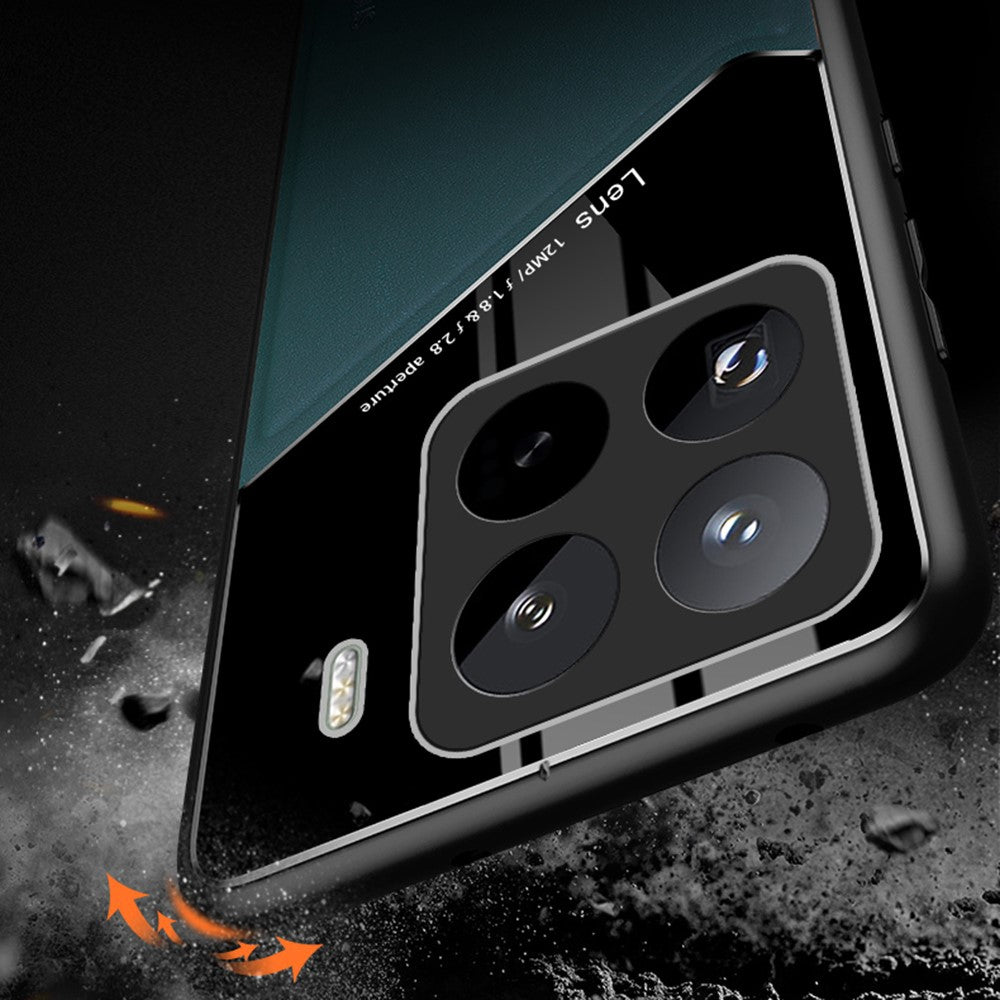 Xiaomi 15 Pro-skal läderbelagt PC+TPU-mobilbaksida