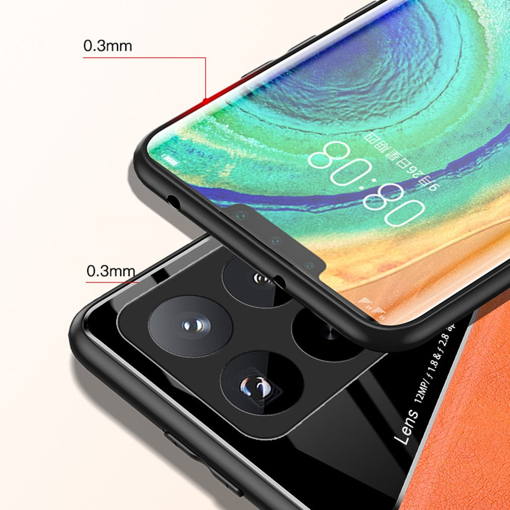 Xiaomi 15 Pro-skal läderbelagt PC+TPU-mobilbaksida