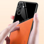 Til Samsung Galaxy A36 5G Etui Læderbelagt PC+TPU Telefonbagcover