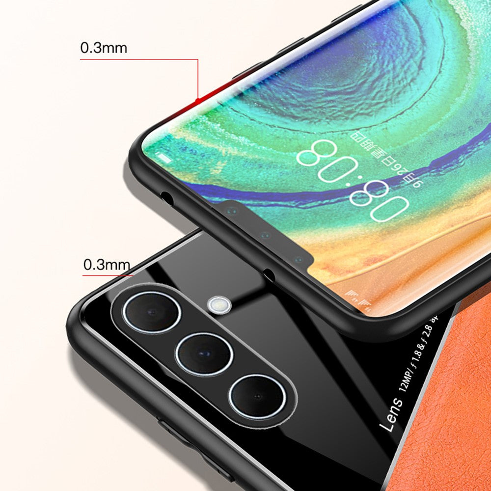 Til Samsung Galaxy A36 5G Etui Læderbelagt PC+TPU Telefonbagcover