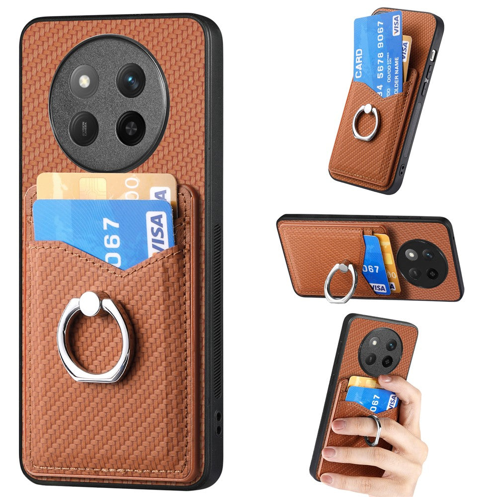 For Honor Magic7 Lite 5G / X9c 5G / X60 Pro 5G Case Card Slots Ring Holder Kickstand Phone Cover