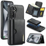 DG.MING M6 Series For Samsung Galaxy S24 FE Case Magnetic Wallet PU + PC + TPU Phone Cover