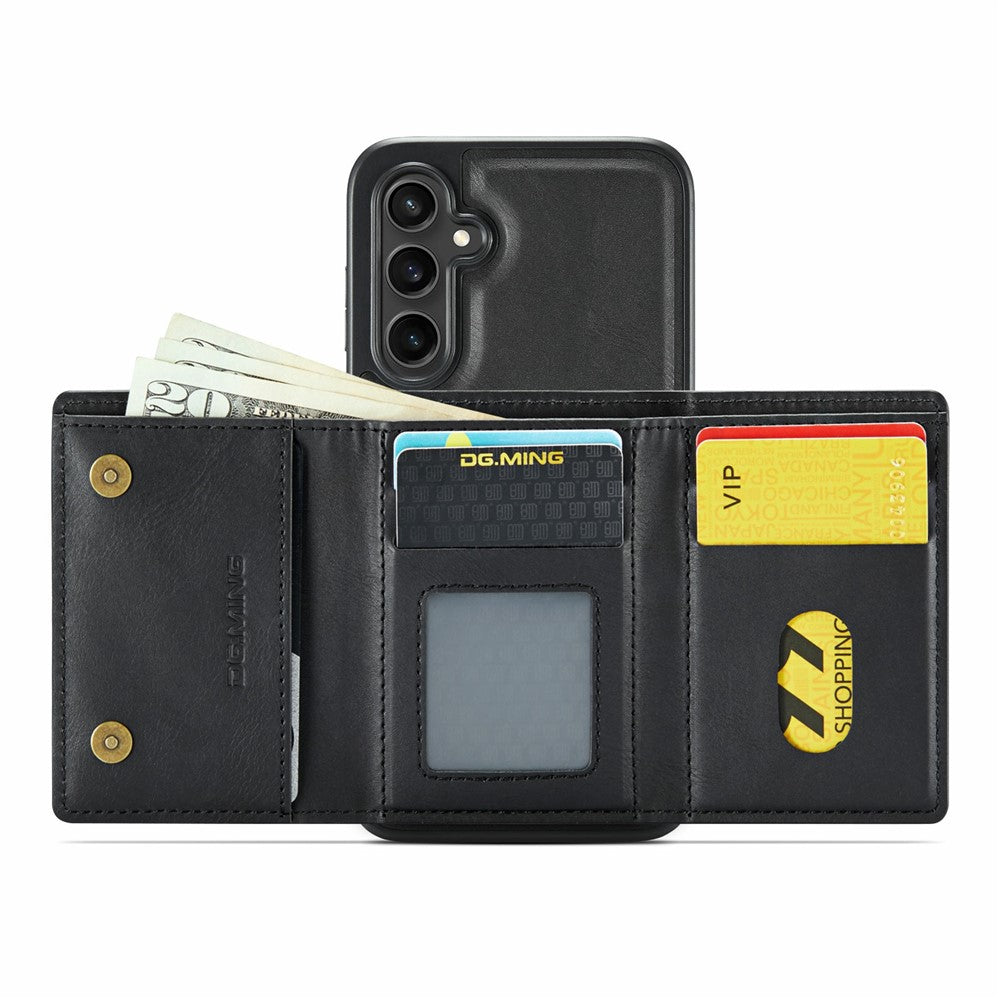 DG.MING M6-serien til Samsung Galaxy S24 FE Etui Magnetisk pung PU + PC + TPU telefoncover