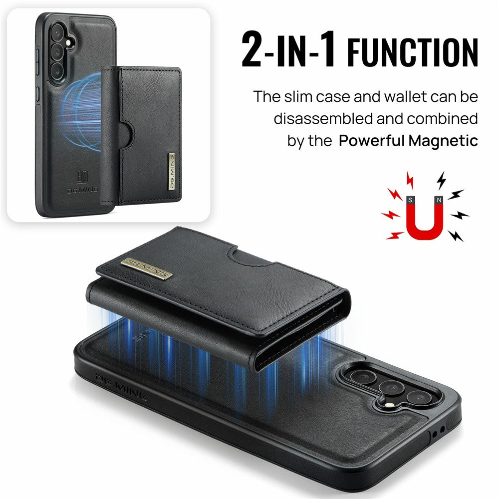 DG.MING M6-serien til Samsung Galaxy S24 FE Etui Magnetisk pung PU + PC + TPU telefoncover