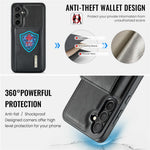 DG.MING M6-serien til Samsung Galaxy S24 FE Etui Magnetisk pung PU + PC + TPU telefoncover