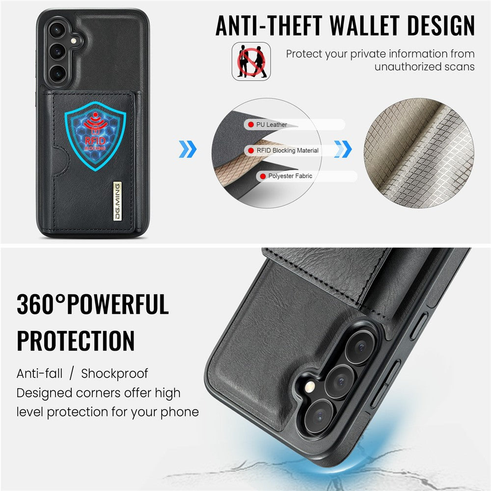 DG.MING M6-serien til Samsung Galaxy S24 FE Etui Magnetisk pung PU + PC + TPU telefoncover