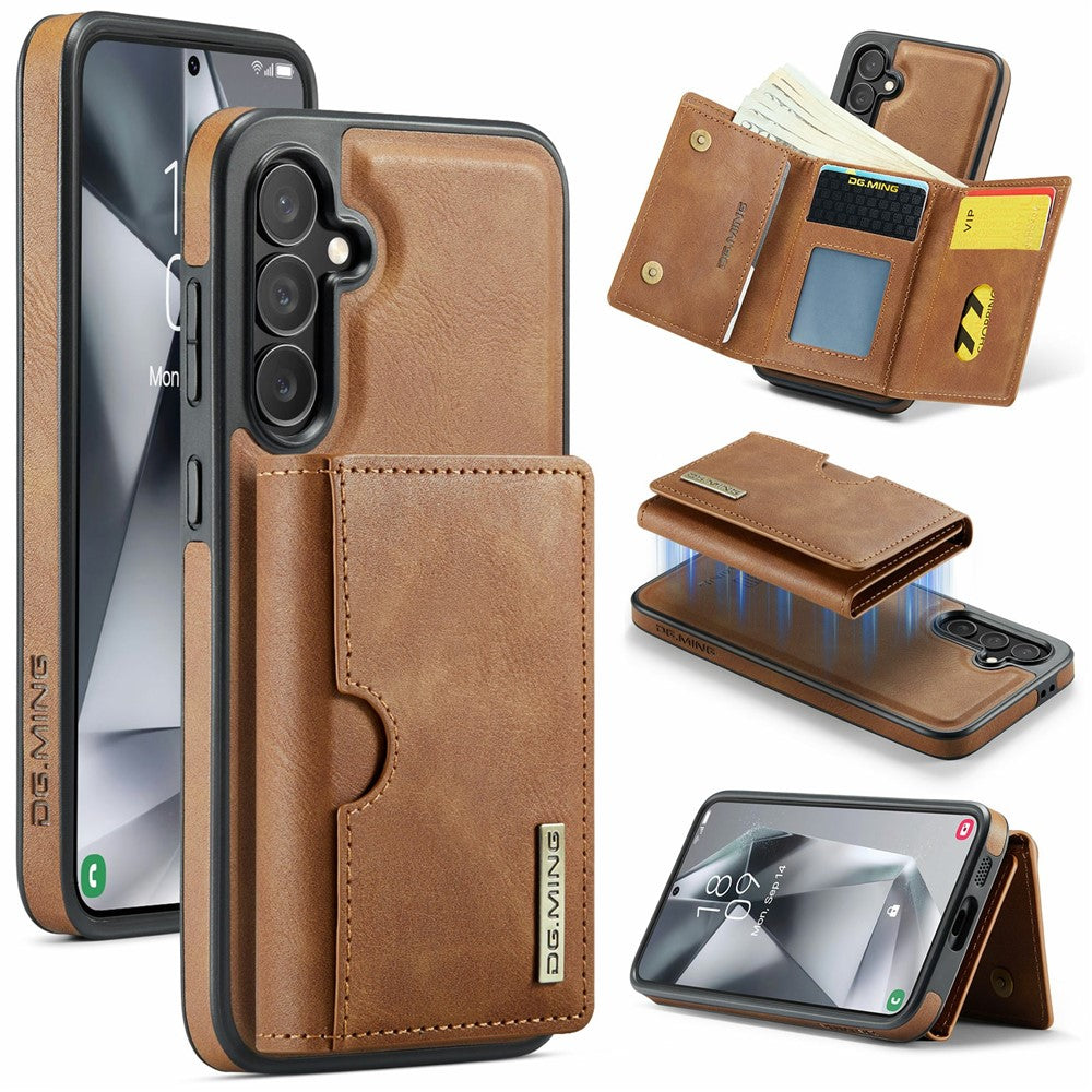 DG.MING M6-serien til Samsung Galaxy S24 FE Etui Magnetisk pung PU + PC + TPU telefoncover