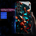For Samsung Galaxy A56 5G Case Call Flash Series Pattern Printing Tempered Glass + TPU Combo Phone Case