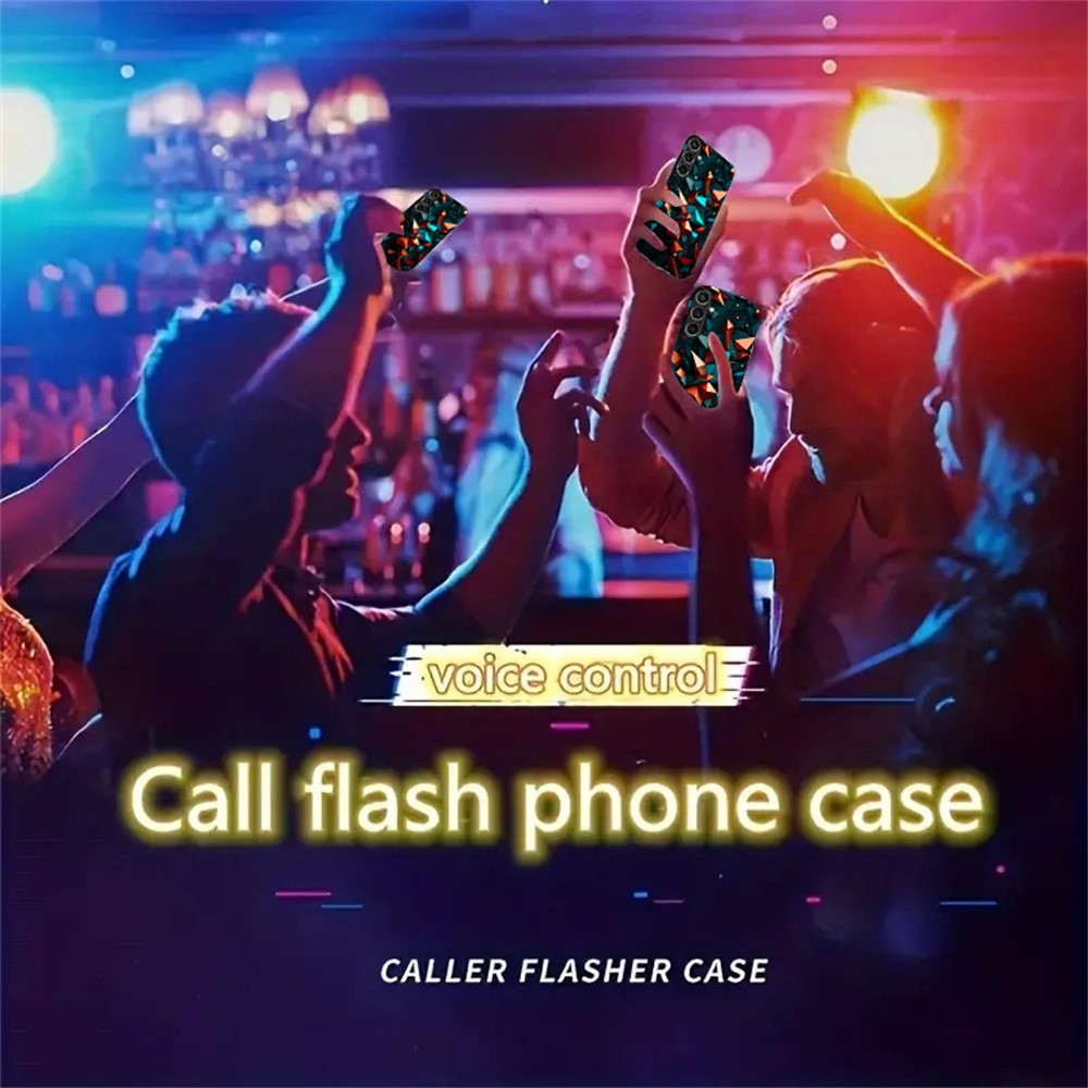 For Samsung Galaxy A56 5G Case Call Flash Series Pattern Printing Tempered Glass + TPU Combo Phone Case