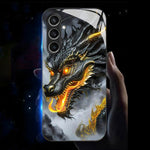 For Samsung Galaxy A56 5G Case Call Flash Series Pattern Printing Tempered Glass + TPU Combo Phone Case