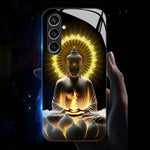 For Samsung Galaxy A56 5G Case Call Flash Series Pattern Printing Tempered Glass + TPU Combo Phone Case