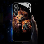 For Samsung Galaxy A56 5G Case Call Flash Series Pattern Printing Tempered Glass + TPU Combo Phone Case