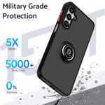 Til Samsung Galaxy A16 5G / 4G Cover PC + TPU Ring Kickstand Anti Drop Telefonbagcover