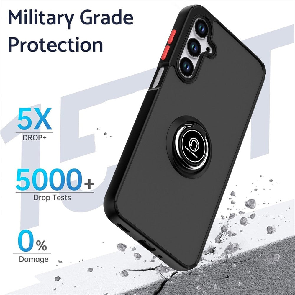 Til Samsung Galaxy A16 5G / 4G Cover PC + TPU Ring Kickstand Anti Drop Telefonbagcover