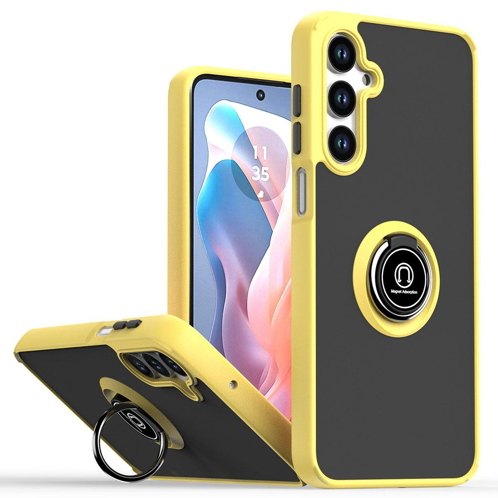 Til Samsung Galaxy A16 5G / 4G Cover PC + TPU Ring Kickstand Anti Drop Telefonbagcover