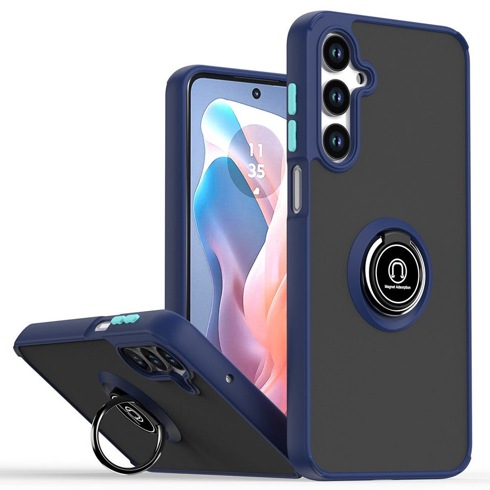 Til Samsung Galaxy A16 5G / 4G Cover PC + TPU Ring Kickstand Anti Drop Telefonbagcover