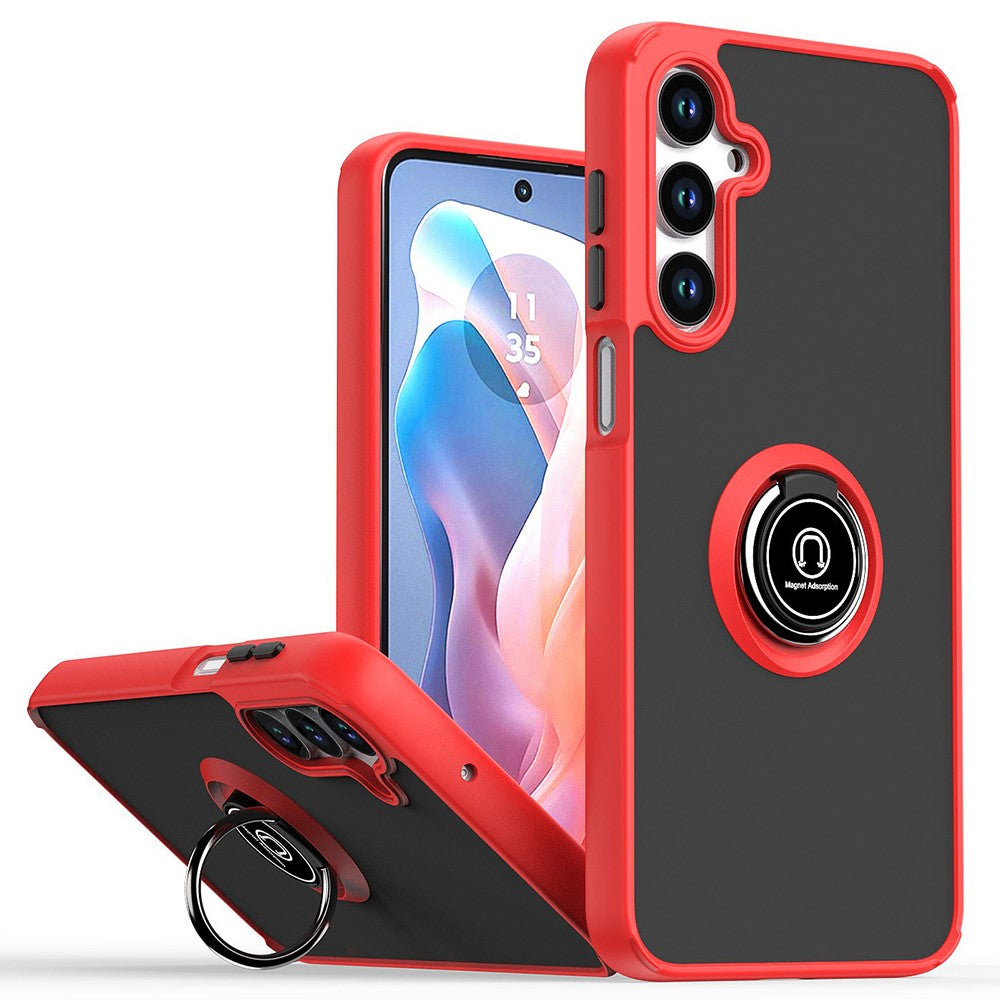 Til Samsung Galaxy A16 5G / 4G Cover PC + TPU Ring Kickstand Anti Drop Telefonbagcover