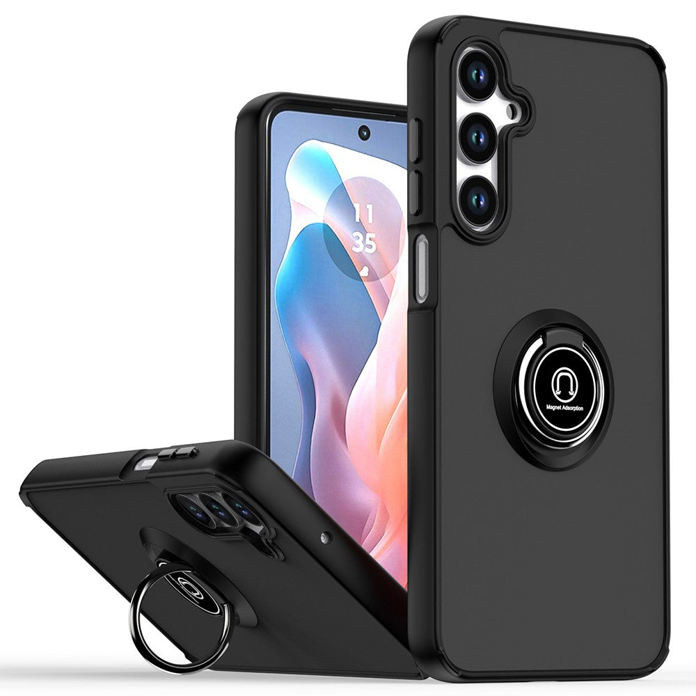 Til Samsung Galaxy A16 5G / 4G Cover PC + TPU Ring Kickstand Anti Drop Telefonbagcover