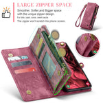 CASEME For Samsung Galaxy S25+ Phone Cases 008 Leather Cover with Detachable Wallet and Strap