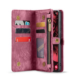 CASEME For Samsung Galaxy S25+ Phone Cases 008 Leather Cover with Detachable Wallet and Strap