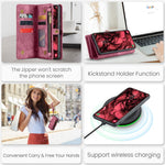 CASEME For Samsung Galaxy S25+ Phone Cases 008 Leather Cover with Detachable Wallet and Strap