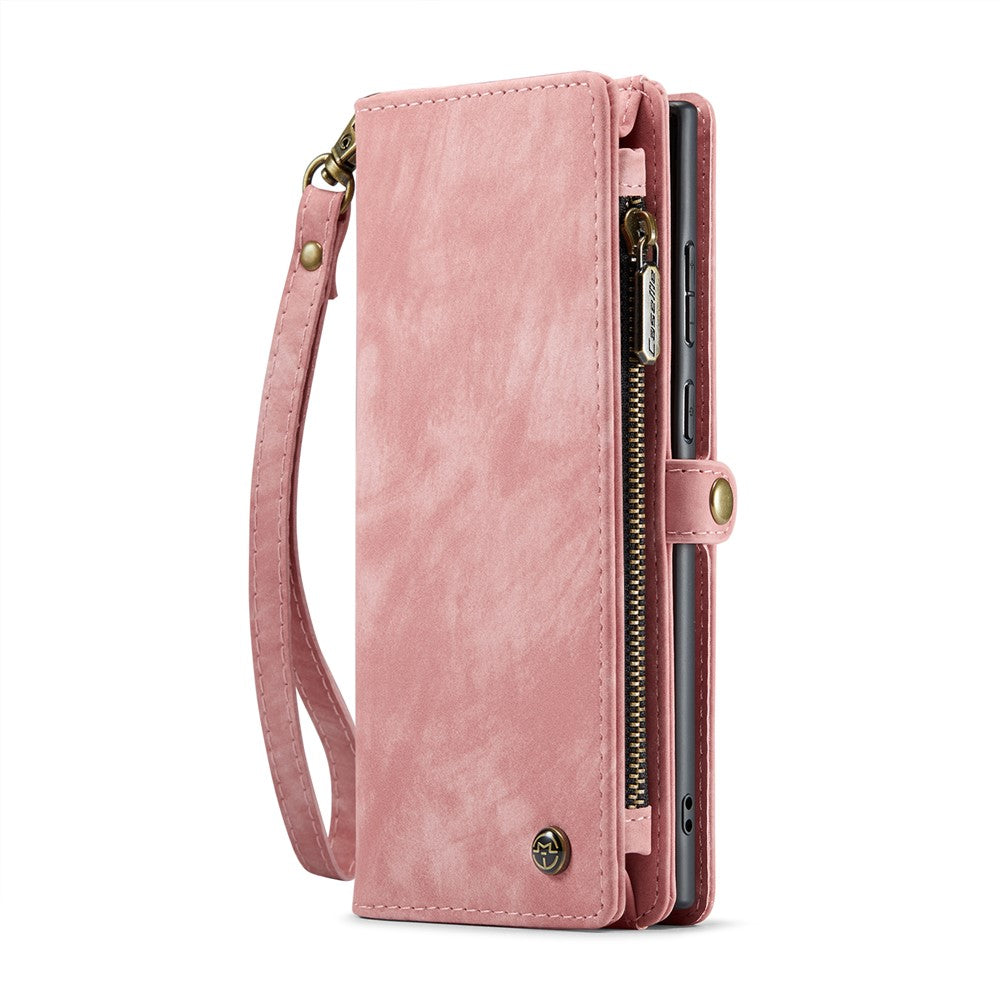CASEME For Samsung Galaxy S25 Ultra Phone Cases  008 Leather Cover with Detachable Wallet and Strap
