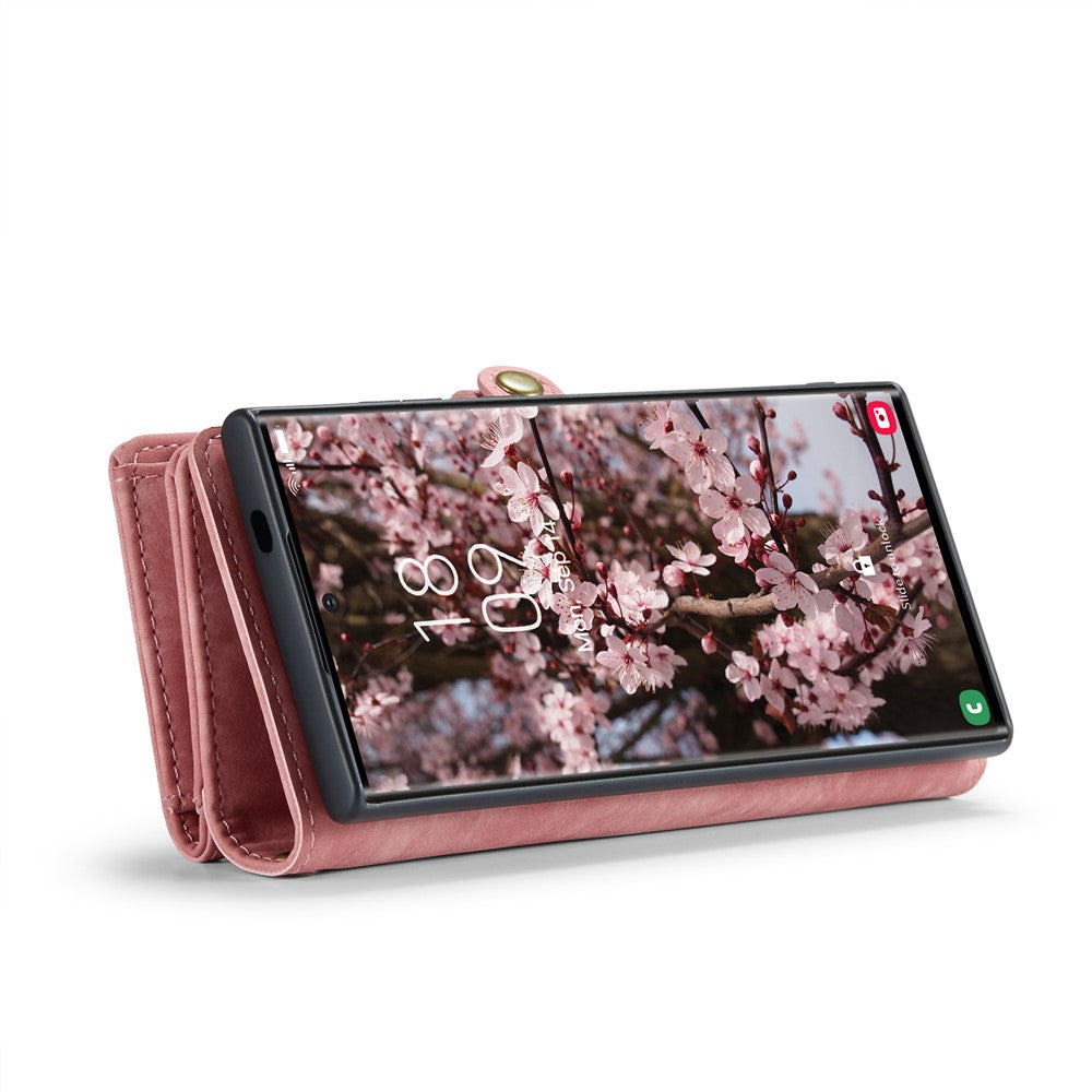 CASEME For Samsung Galaxy S25 Ultra Phone Cases  008 Leather Cover with Detachable Wallet and Strap