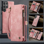 CASEME For Samsung Galaxy S25 Ultra Phone Cases  008 Leather Cover with Detachable Wallet and Strap
