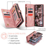 CASEME For Samsung Galaxy S25 Ultra Phone Cases  008 Leather Cover with Detachable Wallet and Strap