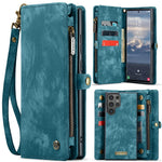 CASEME For Samsung Galaxy S25 Ultra Phone Cases  008 Leather Cover with Detachable Wallet and Strap
