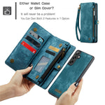 CASEME For Samsung Galaxy S25 Phone Cases  008 Leather Cover with Detachable Wallet and Strap