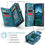 CASEME For Samsung Galaxy S25 Phone Cases  008 Leather Cover with Detachable Wallet and Strap