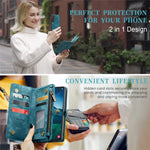 CASEME For Samsung Galaxy S25 Phone Cases  008 Leather Cover with Detachable Wallet and Strap